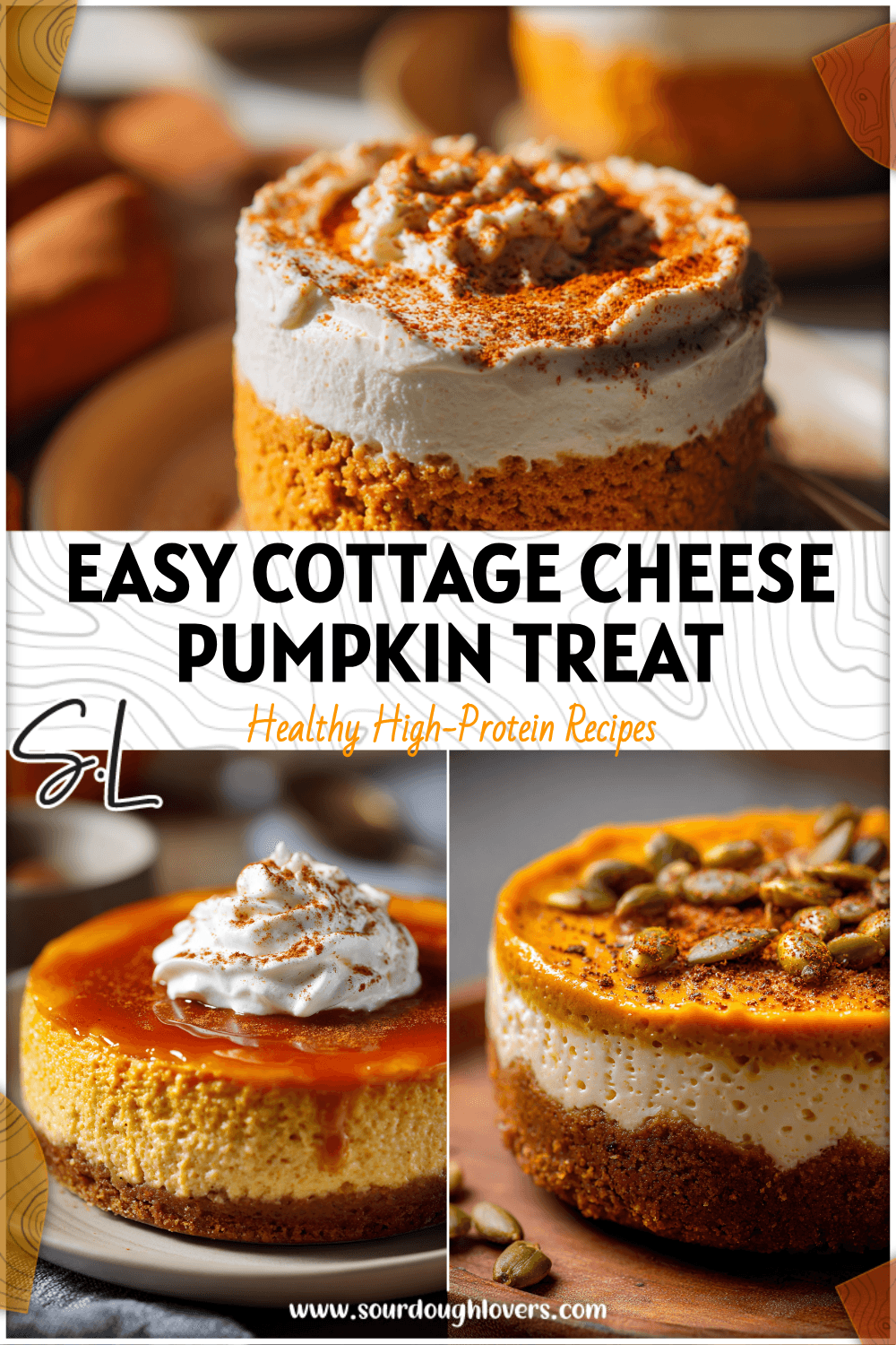 Layered Cottage Cheese Pumpkin Cheesecake Bowl topped with pumpkin puree and spice for a cozy Protein Pumpkin Dessert style 26